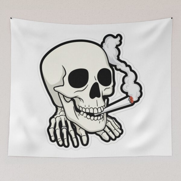 Item preview, Smoking Skull With Feet designed and sold by GrudleBay.