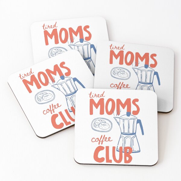Item preview, Retro Tired Mom Coffee Club 2 Women Mom Life Mothers Day designed and sold by Dabbing Turtle Designs.