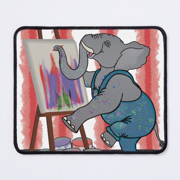 Item preview, Cute Painting Elephant Artist Illustration designed and sold by ALGDoodles.