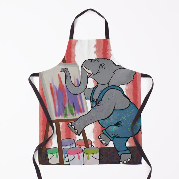 Item preview, Cute Painting Elephant Artist Illustration designed and sold by ALGDoodles.