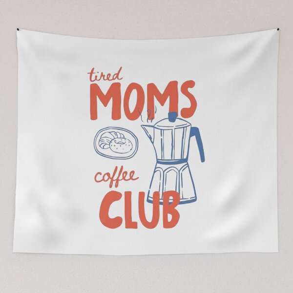 Item preview, Retro Tired Mom Coffee Club 2 Women Mom Life Mothers Day designed and sold by Dabbing Turtle Designs.