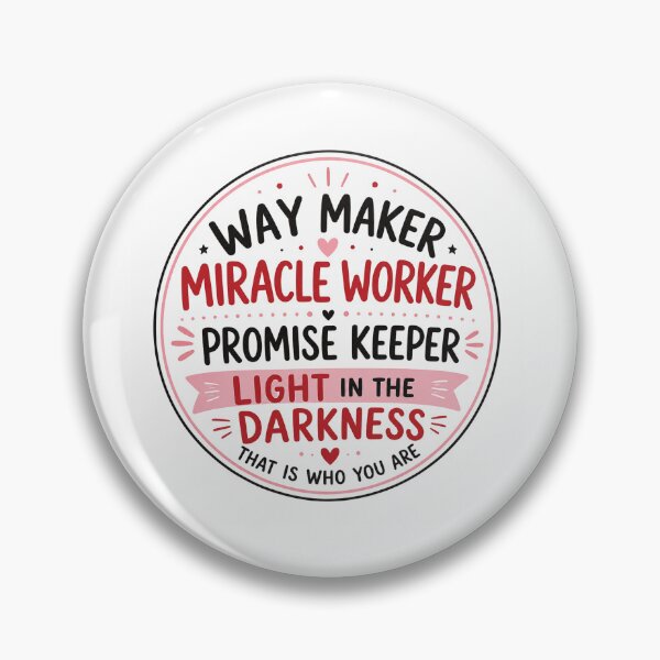 Item preview, Way Maker Miracle Worker Promise Keeper Christian Typography designed and sold by AMICO77.