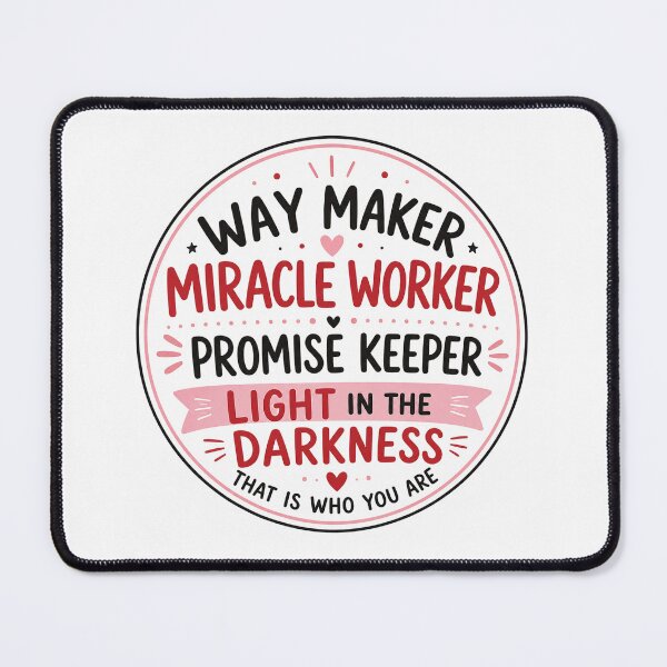 Item preview, Way Maker Miracle Worker Promise Keeper Christian Typography designed and sold by AMICO77.