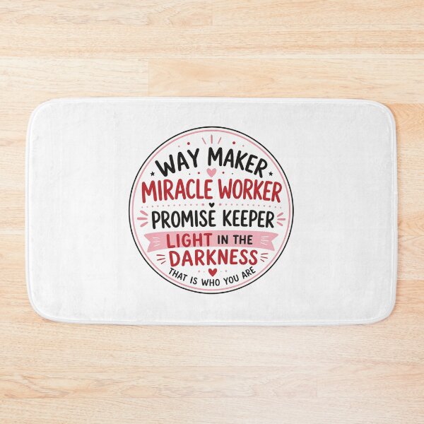 Item preview, Way Maker Miracle Worker Promise Keeper Christian Typography designed and sold by AMICO77.