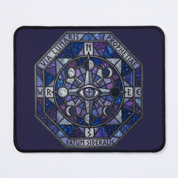 Item preview, Fatum Sideralis Cosmic Compass Stained Glass designed and sold by PerfectTerrible.
