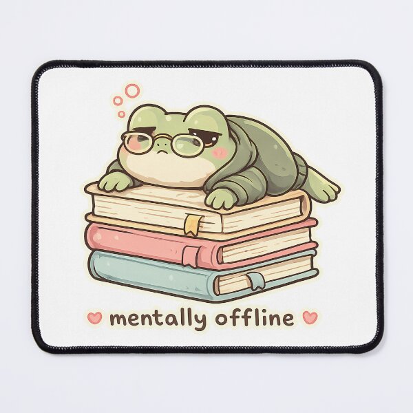 Item preview, Mentally Offline Frog Shirt — Cute Reading Frog Introvert Meme Art designed and sold by Moss & Mellow.