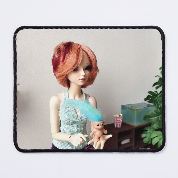 Item preview, Dollhouse interior photography with doll, furniture, plant and props designed and sold by Lenasminiland.