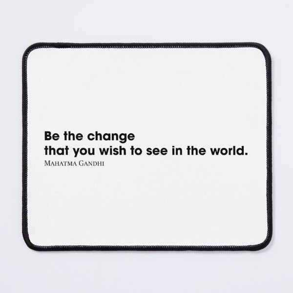 Item preview, Be The Change Gandhi Inspirational Typography Art designed and sold by Osmose-Studio ⭐⭐⭐⭐⭐.