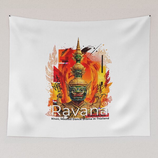 Item preview, Ravana Ramakien Thailand Cute Travel Graphic – Welcome Thailand Thai Mythology Art Sticker designed and sold by Beeform.