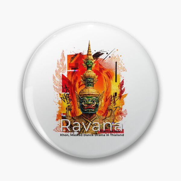 Item preview, Ravana Ramakien Thailand Cute Travel Graphic – Welcome Thailand Thai Mythology Art Sticker designed and sold by Beeform.