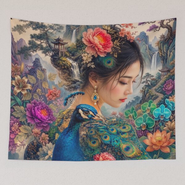 Item preview, Peacock Garden designed and sold by Claudia Bartoli-McKinney.