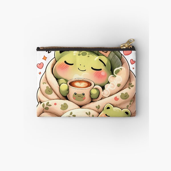 Item preview, Sleepy Burrito Frog Shirt — Cozy Coffee Frog Cute Kawaii Lazy Meme Art designed and sold by Moss & Mellow.