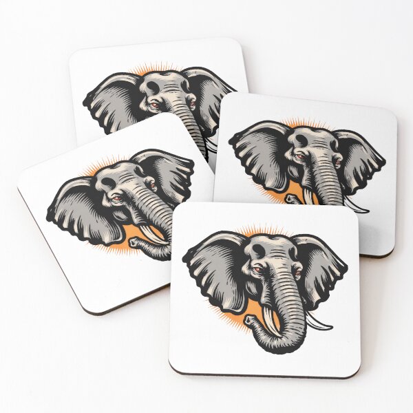 Item preview, Sticker - Decal - Elephant Power – Bold Contrast designed and sold by ForeverPrintsOK.