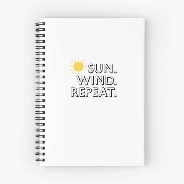 Item preview, Sun Wind Repeat Minimalist Renewable Energy Summer Vibe designed and sold by Sixième Studio.