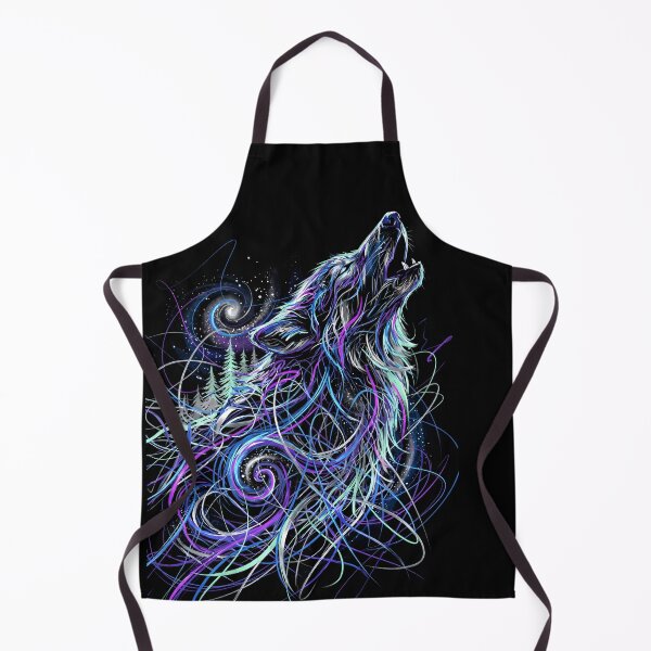 Item preview, Cosmic Howling Wolf Scribble Art designed and sold by BombasticPlanet.