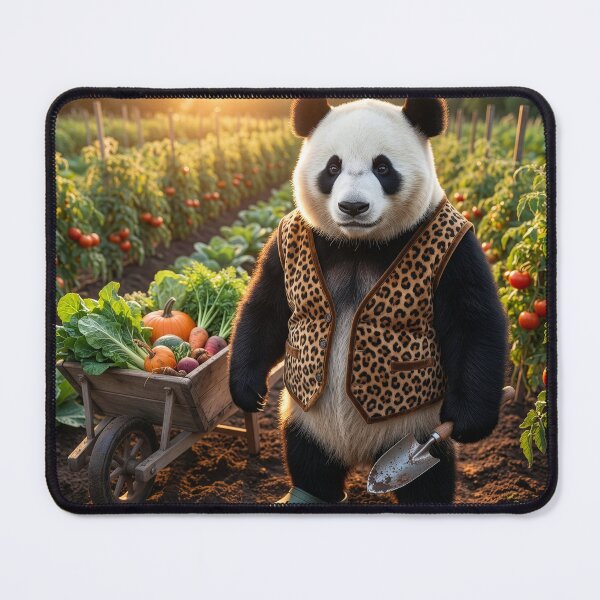 Item preview, Panda Gardener Works in His Blue Ribbon Garden designed and sold by Tridentulus.