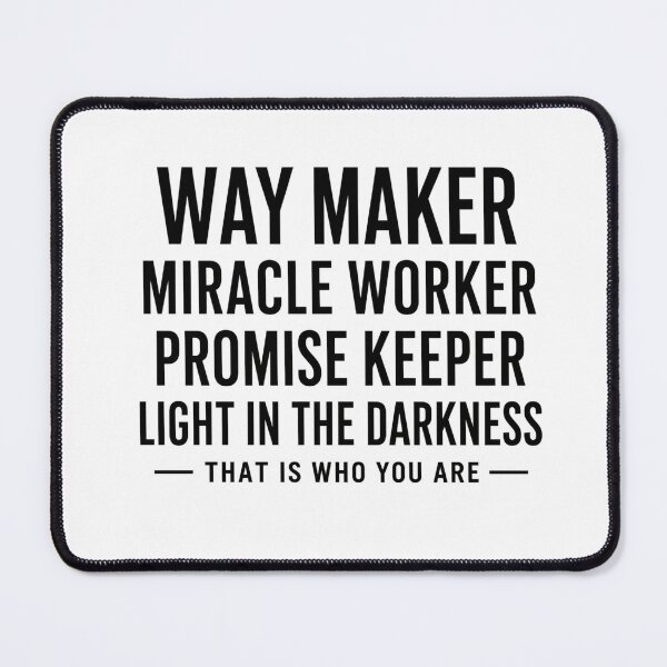 Item preview, Way Maker Miracle Worker Promise Keeper Christian Typography designed and sold by AMICO77.