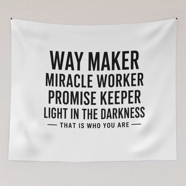 Item preview, Way Maker Miracle Worker Promise Keeper Christian Typography designed and sold by AMICO77.
