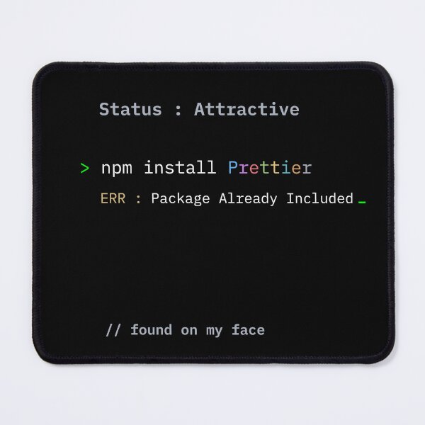 Item preview, npm install prettier | Funny Dev Meme Tee for Programmers designed and sold by Design & Chill Studio ✅ .