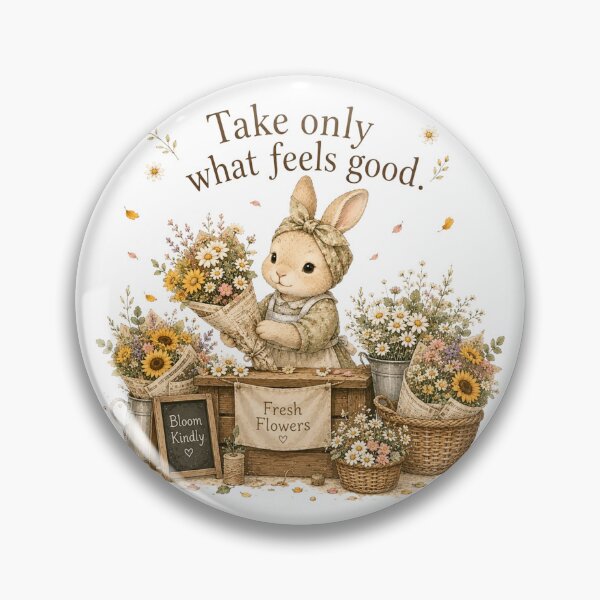 Item preview, Take Only What Feels Good Flower Bunny Farmers Market designed and sold by AQUILAKREO.