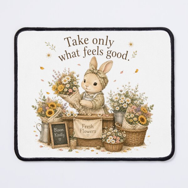 Item preview, Take Only What Feels Good Flower Bunny Farmers Market designed and sold by AQUILAKREO.