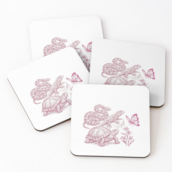 Item preview, Turtle, Lizard, and Snake Linocut designed and sold by Colorful-Garden.