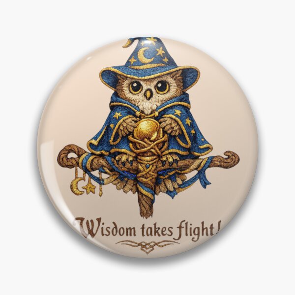 Item preview, Owl Wisdom Pixel Medieval Magic | Cottagecore Embroidery Art designed and sold by doinitzart.