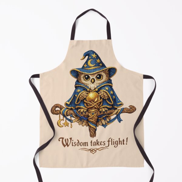 Item preview, Owl Wisdom Pixel Medieval Magic | Cottagecore Embroidery Art designed and sold by doinitzart.