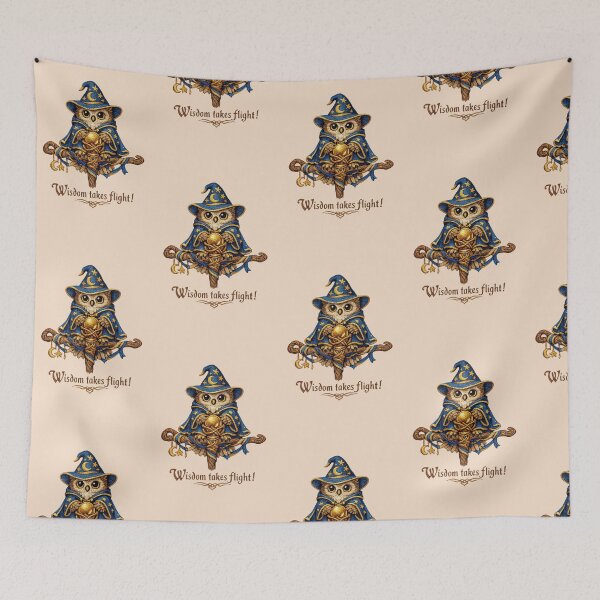 Item preview, Owl Wisdom Pixel Medieval Magic | Cottagecore Embroidery Art designed and sold by doinitzart.