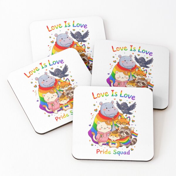 Item preview, Cute Pride Squad Kawaii Animals Rainbow Love Is Love designed and sold by MT-Hub | Art for Every Soul.
