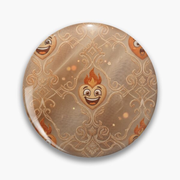 Item preview, Golden flames heart pattern designed and sold by Azurart2.