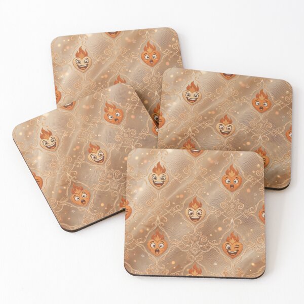 Item preview, Golden flames heart pattern designed and sold by Azurart2.