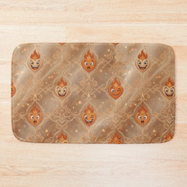 Item preview, Golden flames heart pattern designed and sold by Azurart2.