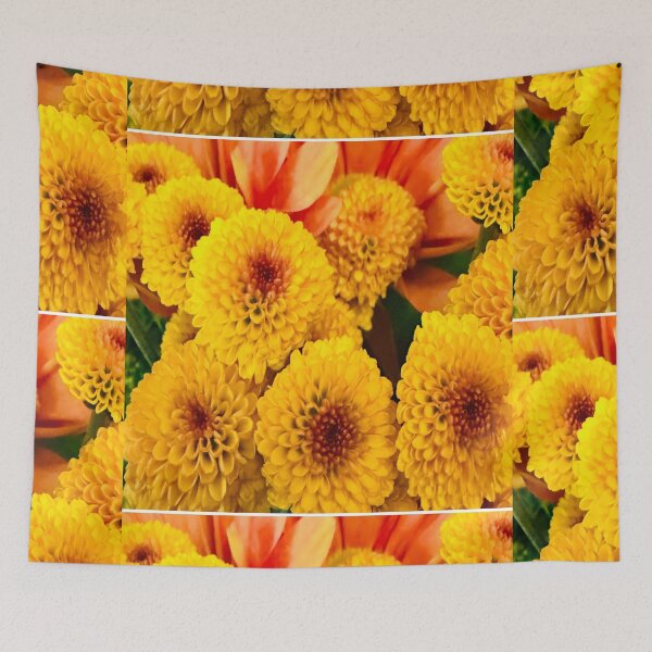 Item preview, Golden Yellow Chrysanthemum and Orange Gerbera Bouquet designed and sold by BalkanBloom.