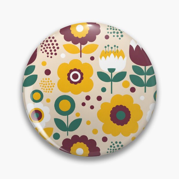 Item preview, Retro Seventies Bold Geometric Floral Pattern designed and sold by VelloomStore.