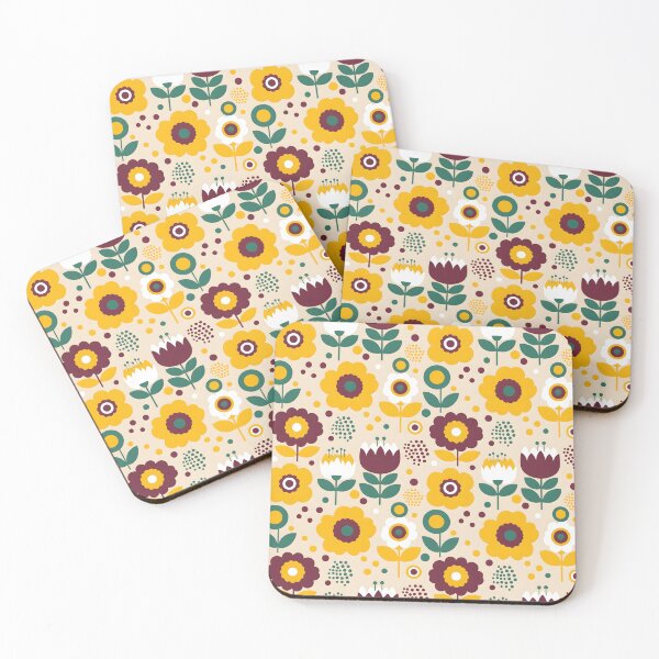 Item preview, Retro Seventies Bold Geometric Floral Pattern designed and sold by VelloomStore.