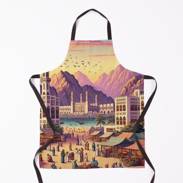 Item preview, Muscat Oman Ukiyo-e Art Print | Traditional Arabian Souk Japanese Woodblock Style designed and sold by Vandy Fullam.
