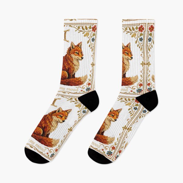 Item preview, Gemini Zodiac Twin Foxes | Cottagecore Embroidery Art designed and sold by doinitzart.