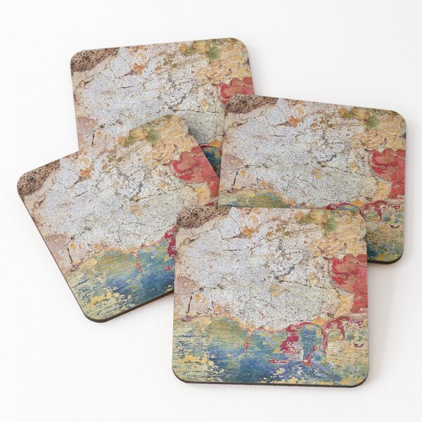 Item preview,   Aqua Blue Red and Yellow Shabby Chic Grunge Texture. designed and sold by Jonnekesart.
