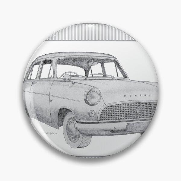 Item preview, Ford Consul Mk2 Saloon Hand-drawn designed and sold by Classic Car Art Drawings.