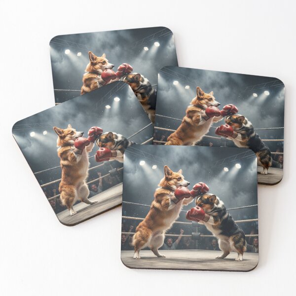 Item preview, Corgis Duke It Out designed and sold by Tridentulus.