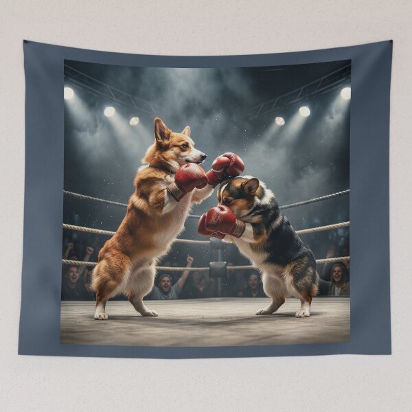 Item preview, Corgis Duke It Out designed and sold by Tridentulus.