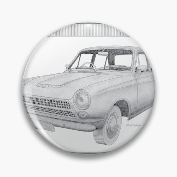 Item preview, Ford Consul Cortina 4 Door Saloon Hand-drawn designed and sold by Classic Car Art Drawings.