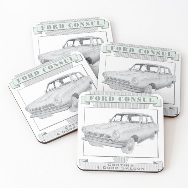Item preview, Ford Consul Cortina 4 Door Saloon Hand-drawn designed and sold by Classic Car Art Drawings.