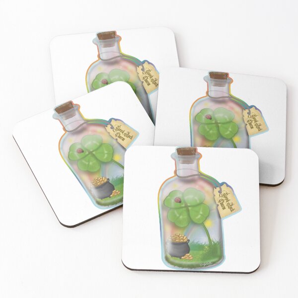 Item preview, Good Luck Charm Rainbow Bottle Art designed and sold by ALGDoodles.