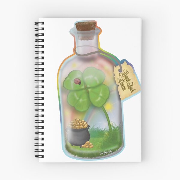 Item preview, Good Luck Charm Rainbow Bottle Art designed and sold by ALGDoodles.