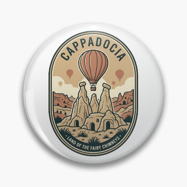 Item preview, Retro Cappadocia Hot Air Balloon Fairy Chimneys designed and sold by k3rstman1.