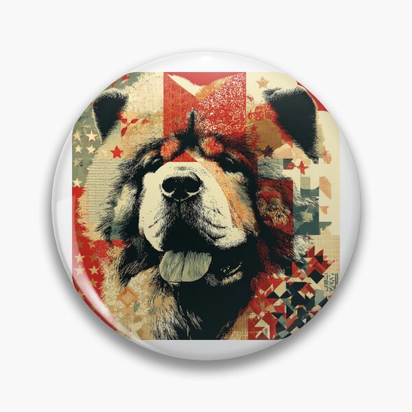 Item preview, Patchwork Chow chow puppy dog designed and sold by MendaciousMina.
