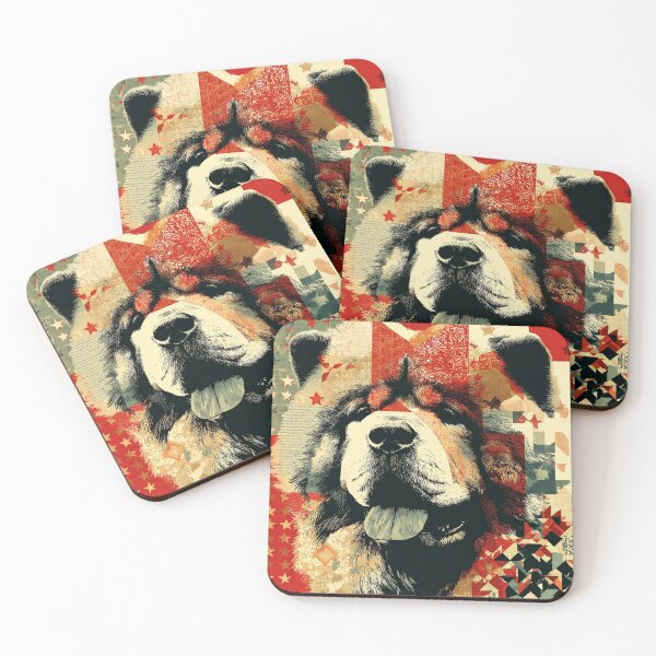 Item preview, Patchwork Chow chow puppy dog designed and sold by MendaciousMina.