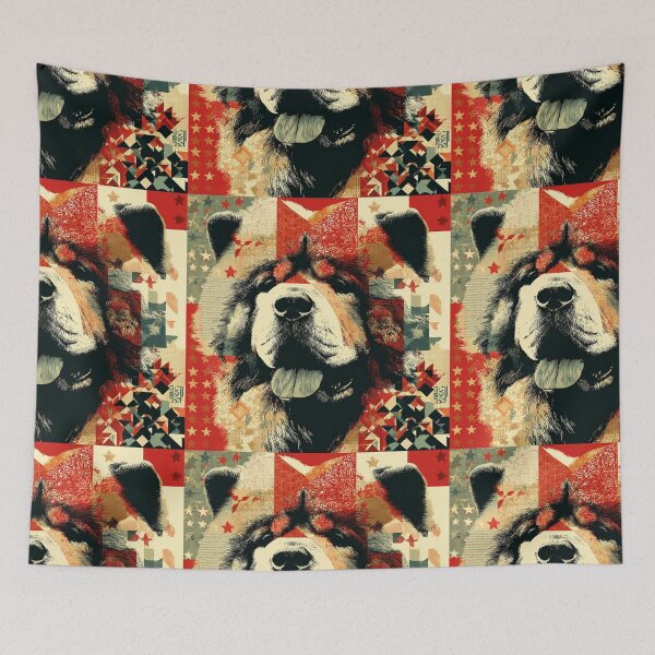 Item preview, Patchwork Chow chow puppy dog designed and sold by MendaciousMina.